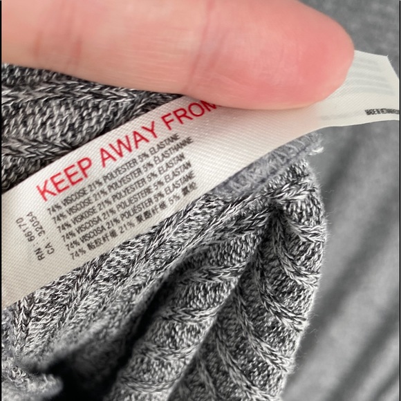 SATURDAY/SUNDAY Anthropologie Mariah Ribbed Knit Midi Dress Small Grey - Picture 9 of 9